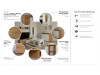 NEVIO-1 OAK KRAFT GOLD / WHITE 